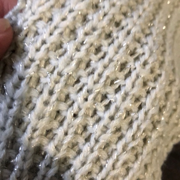 White shimmer knit sweater - Picture 4 of 4